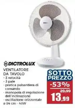Happy Casa DICTROLUX VENTILATORE DA TAVOLO offerta