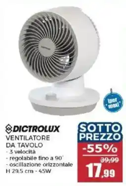 Happy Casa DICTROLUX VENTILATORE DA TAVOLO offerta