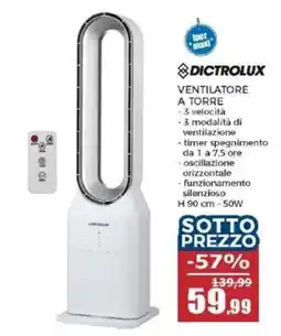 Happy Casa DICTROLUX VENTILATORE A TORRE offerta