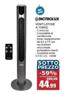 Happy Casa DICTROLUX VENTILATORE A TORRE offerta