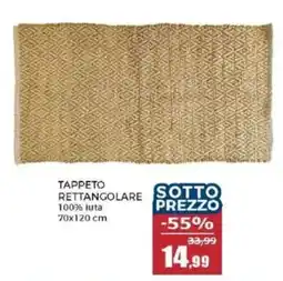 Happy Casa TAPPETO RETTANGOLARE 100% luta offerta