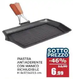 Happy Casa PIASTRA ANTIADERENTE CON MANICO RICHIUDIBILE offerta