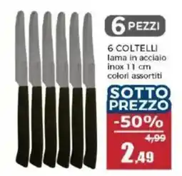 Happy Casa 6 COLTELLI lama in acciaio inox 11 cm offerta