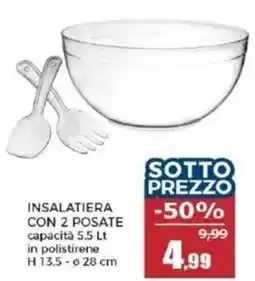 Happy Casa INSALATIERA CON 2 POSATE offerta