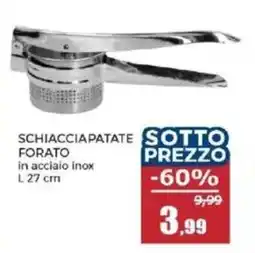 Happy Casa SCHIACCIAPATATE FORATO in acciaio inox offerta