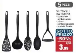 Happy Casa 5 UTENSILI DA CUCINA offerta