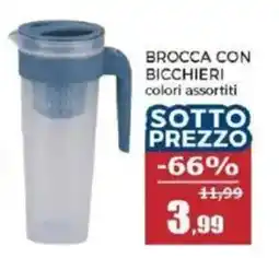Happy Casa Brocca con bicchieri offerta