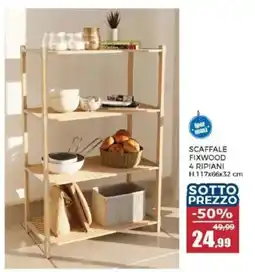 Happy Casa SCAFFALE FIXWOOD 4 RIPIANI offerta