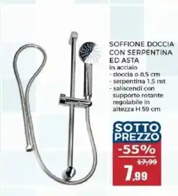 Happy Casa Soffione doccia con serpentina ed asta offerta