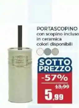 Happy Casa PORTASCopino con scopino incluso in ceramica offerta