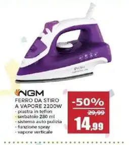 Happy Casa NGM FERRO DA STIRO A VAPORE offerta