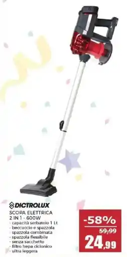 Happy Casa DICTROLUX SCOPA ELETTRICA 2 IN 1 offerta