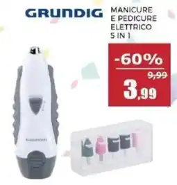 Happy Casa GRUNDIG MANICURE E PEDICURE ELETTRICO 5 IN 1 offerta