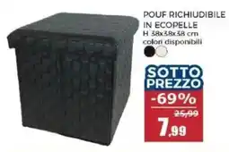 Happy Casa Pouf richiudibile in ecopelle offerta