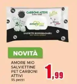 Happy Casa AMORE MIO SALVIETTINE PET CARBONI ATTIVI offerta