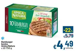 Qui Discount Hamburger bovino Amica Natura offerta