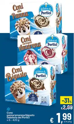 Qui Discount Cono panna/amarena/bigusto Gelateria dei Portici offerta