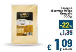 Qui Discount Lasagna di semola fresca Orogiallo offerta