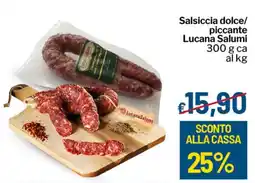 Qui Discount Salsiccia dolce/piccant Lucana Salum offerta