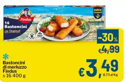 Qui Discount Bastoncini di merluzzo Findus offerta