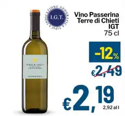 Qui Discount Vino Passerina Terre di Chieti IGT offerta