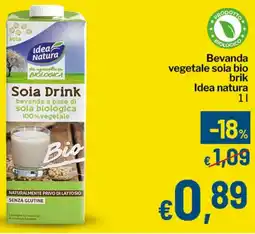 Qui Discount Beveranda vegetale soia bio brik Idea natura offerta