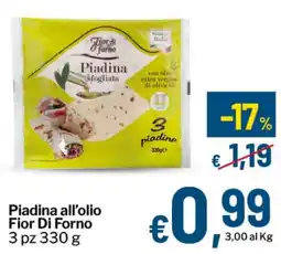 Qui Discount Piadina all’olio Fior Di Forno offerta