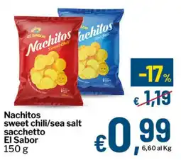Qui Discount Nachitos sweet chili/sea salt sacchetto El Sabor offerta
