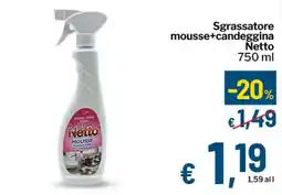Qui Discount Sgrassatore mousse+candeggina Netto offerta