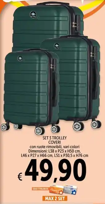 SET 3 TROLLEY COVERI