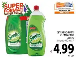 Spazio Conad Detersivo piatti Svelto Clean Active offerta