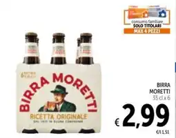 Spazio Conad Birra Moretti offerta