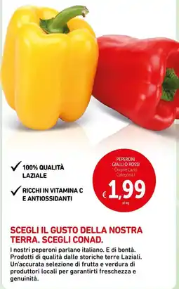Spazio Conad PEPERONI GIALLI O ROSSI offerta