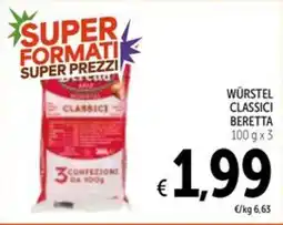 Spazio Conad WÜRSTEL CLASSICI BERETTA offerta