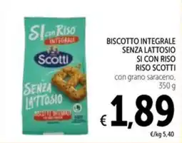 Spazio Conad Biscotto integrale senza lattosio SI con Riso Scotti offerta