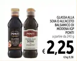 Spazio Conad Glassa alla soia o all'aceto balsamico di Modena IGP Ponti offerta