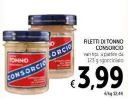Spazio Conad Filetti di Tonno Consorcio offerta