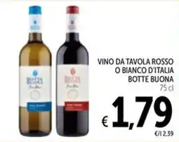 Spazio Conad Vino da tavola rosso o bianco d'Italia Botte Buona offerta