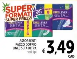 Spazio Conad ASSORBENTI PACCO DOPPIO LINES SETA ULTRA offerta