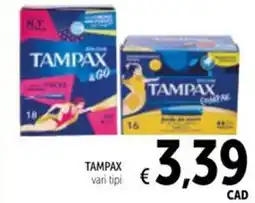 Spazio Conad TAMPAX vari tipi offerta