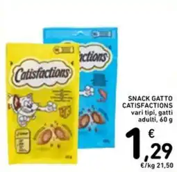Spazio Conad Catisfactions SNACK GATTO offerta