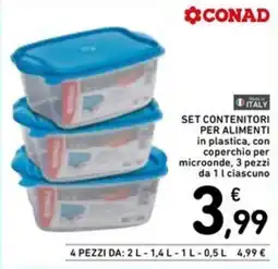 Spazio Conad CONAD SET CONTENITORI PER ALIMENTI offerta
