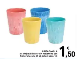 Spazio Conad bicchieri in melamina con finitura lucida LINEA TAVOLA offerta