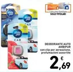 Spazio Conad DEODORANTE AUTO AMBIPUR offerta