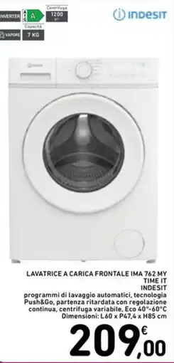 Spazio Conad LAVATRICE A CARICA FRONTALE IMA 762 MY INDESIT offerta
