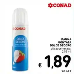 Spazio Conad Panna montata Dolce Decorò CONAD già zuccherata offerta