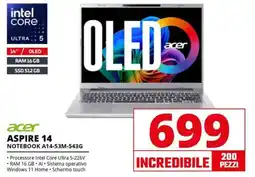 Comet acer ASPIRE 14 NOTEBOOK A14-53M-543G offerta