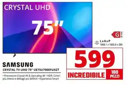 Comet SAMSUNG CRYSTAL TV UHD 75" offerta