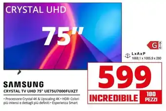 SAMSUNG CRYSTAL TV UHD 75"