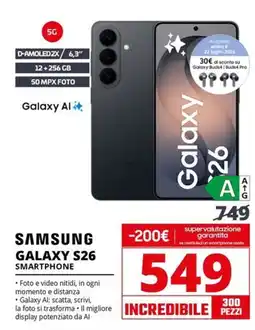 Comet SAMSUNG GALAXY S26 SMARTPHONE offerta